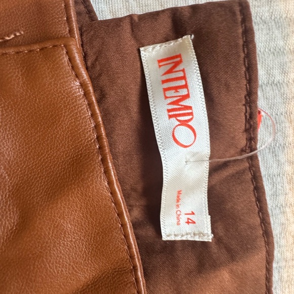 Brown Cargo Leather Pants - Picture 4 of 5